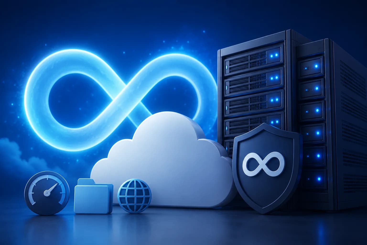 Neomezený hosting unlimited, limity cloudového úložiště a výkonu