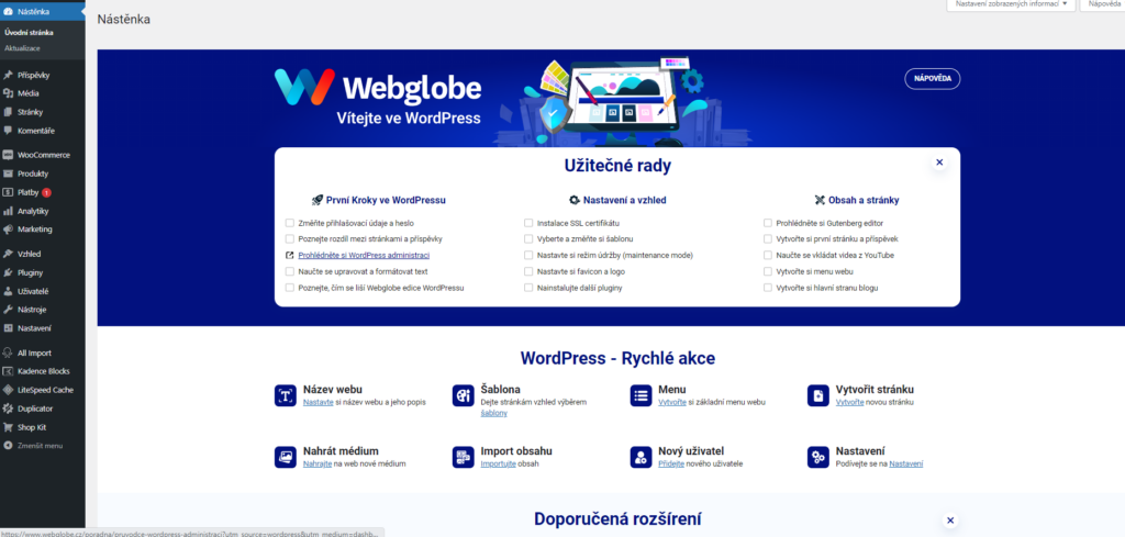 6 Webglobe Vitejte WordPress